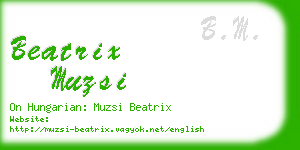 beatrix muzsi business card